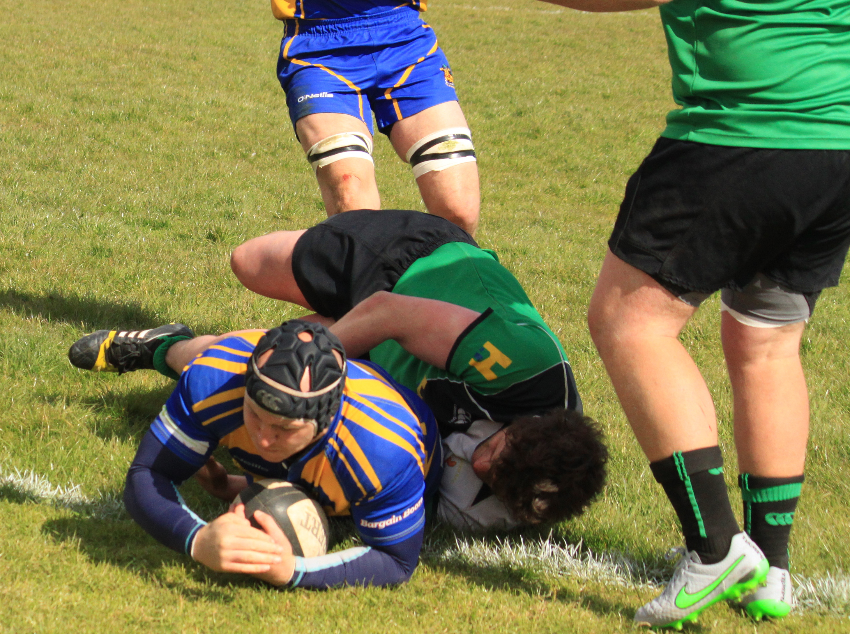 Kev Weaver: Harvey Russell scores the last of the season...