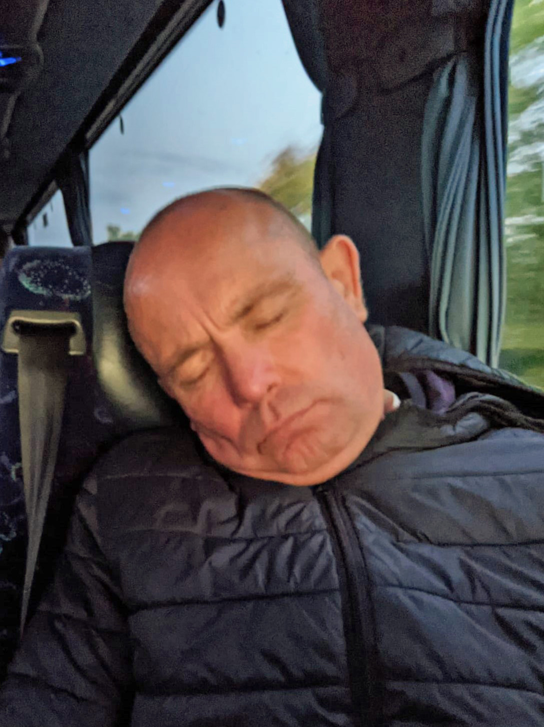 Chalky Whyte asleep