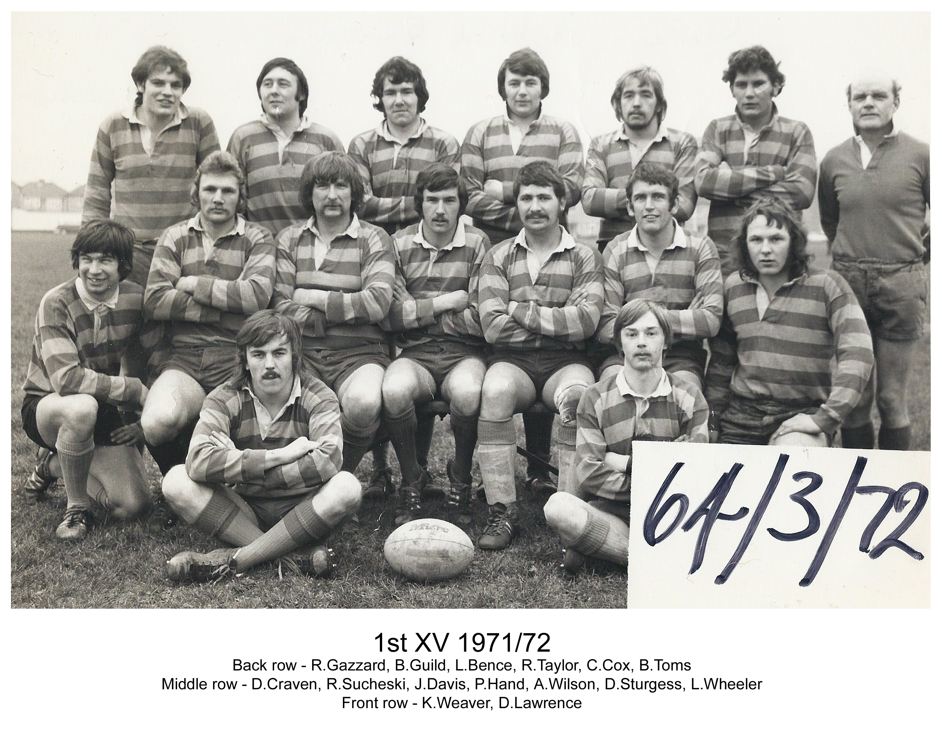 Brian Toms - 1st 1971-72