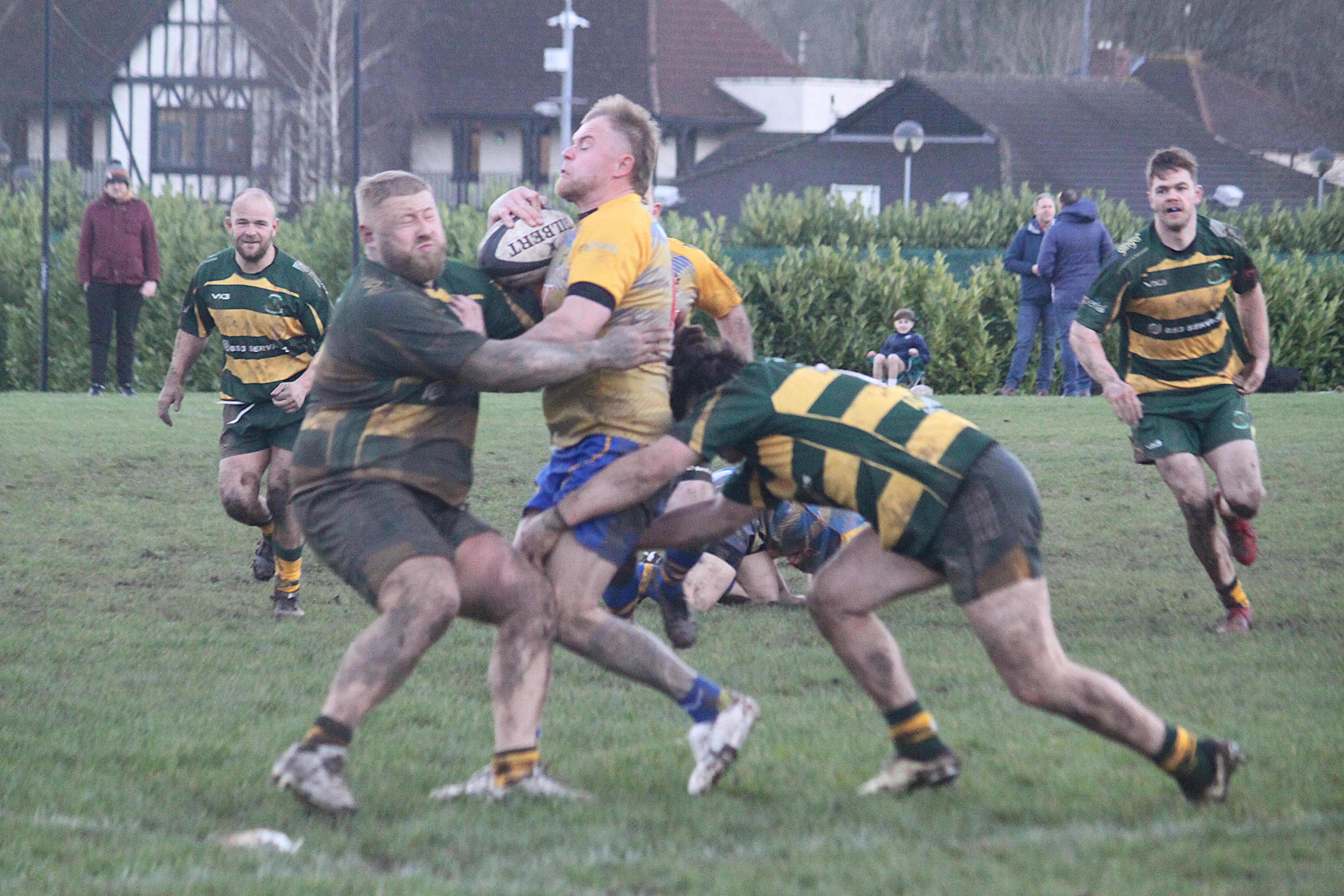 Matt Mannion meets a couple of Imperial forwards