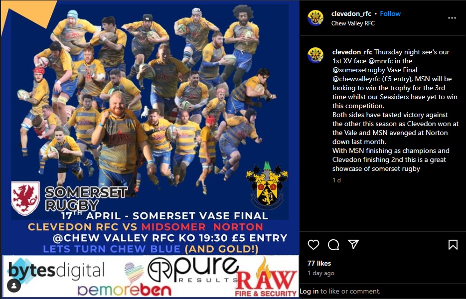 Somerset Vase Final squad...