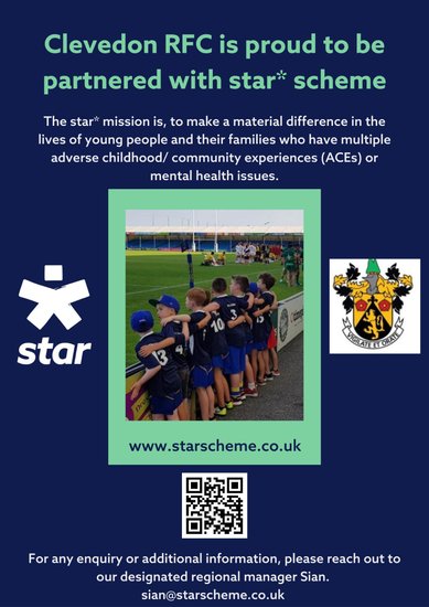 Clevedon RFC Partner with Star Scheme